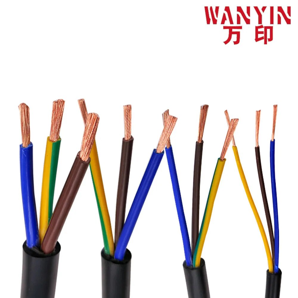 PVC multi-core cable black 15AWG 1.5MM RVV 2/3/4/5/6/7/8/10/12/14/16/20 ...