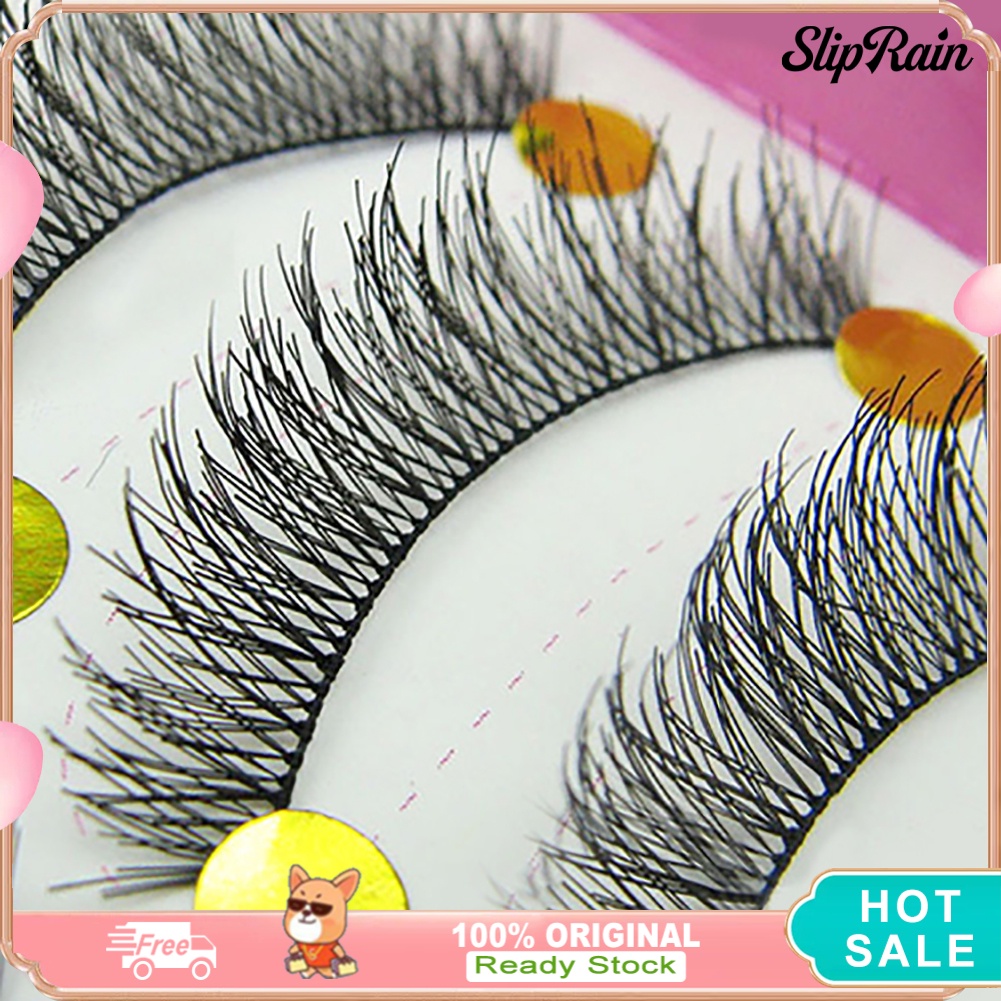 ♥ 10 Pairs Makeup False Eyelashes Extension Long Thick Cross Eye Lashes ...