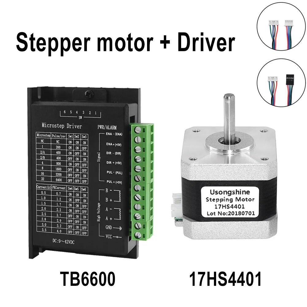 Nema17 Stepper Motor Driver Kit 17HS4401+TB6600 4A+MKS OSC Adjustable