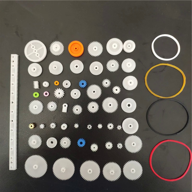 Plastic Gears Set DIY Assembly Toy Teeth Belt Worm Band Wheel Sector
