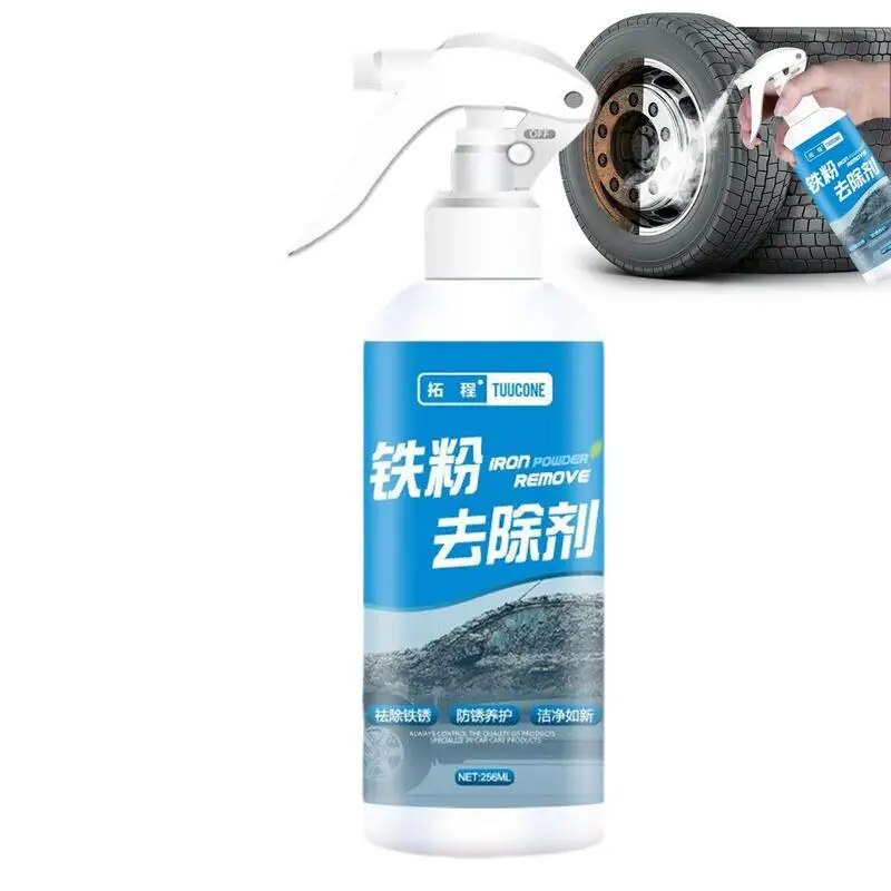 ☬Iron Remover Car Detailing Iron Out Rust Stain Remover Spray Metal Surface Chrome Paint Cleanin