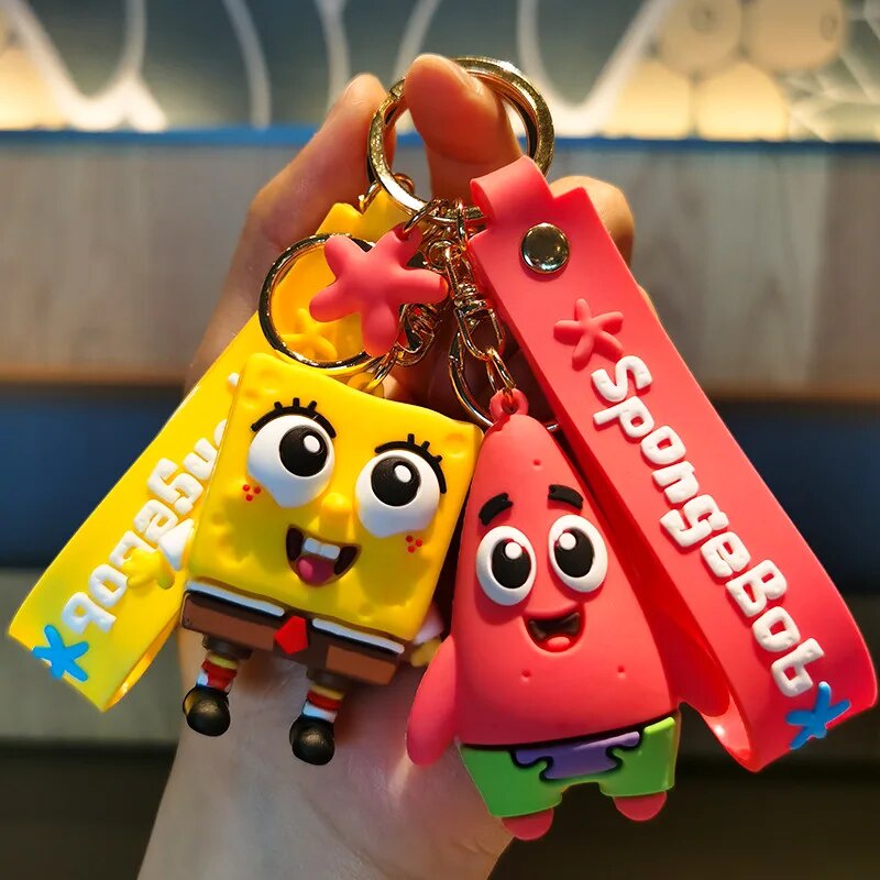 Spongebob Squarepants Anime Figures Keychain Sandy Patrick Star 