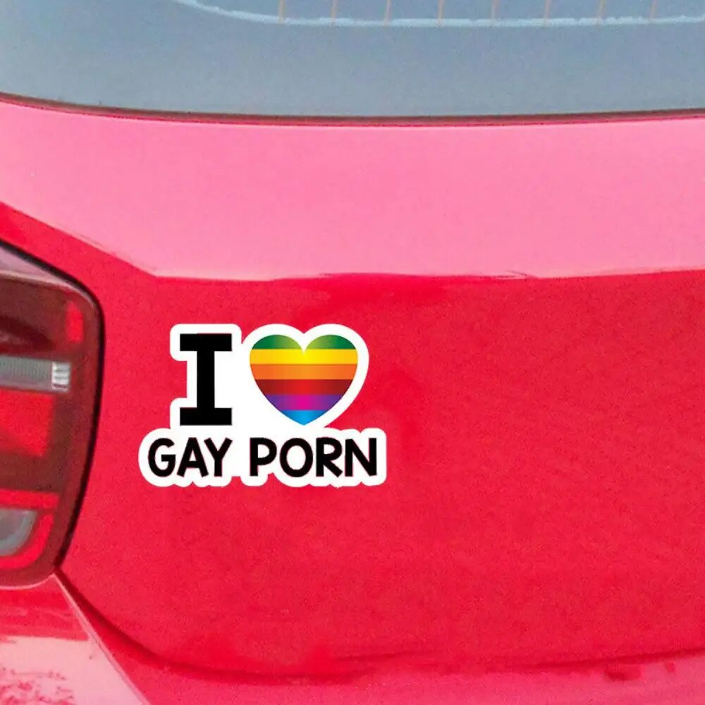 ✈Cute Cartoon I LOVE GAY PORN Letters Car Sticker Reflective Cute Auto  Accessories Motorcycle De 7c | Shopee Philippines