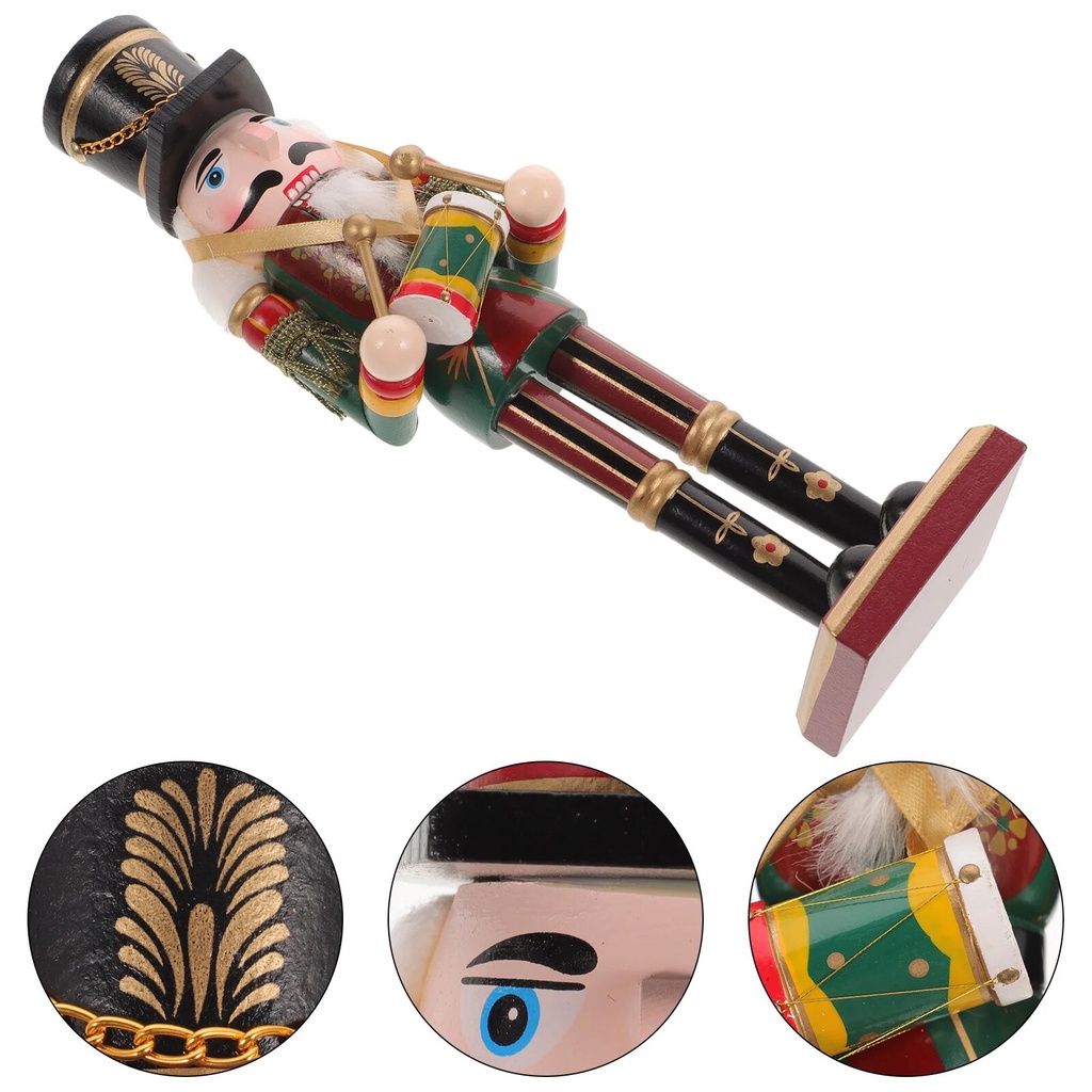 Nutcracker Calendar Christmas Nutcrackers Decor Wood Desktop Wooden