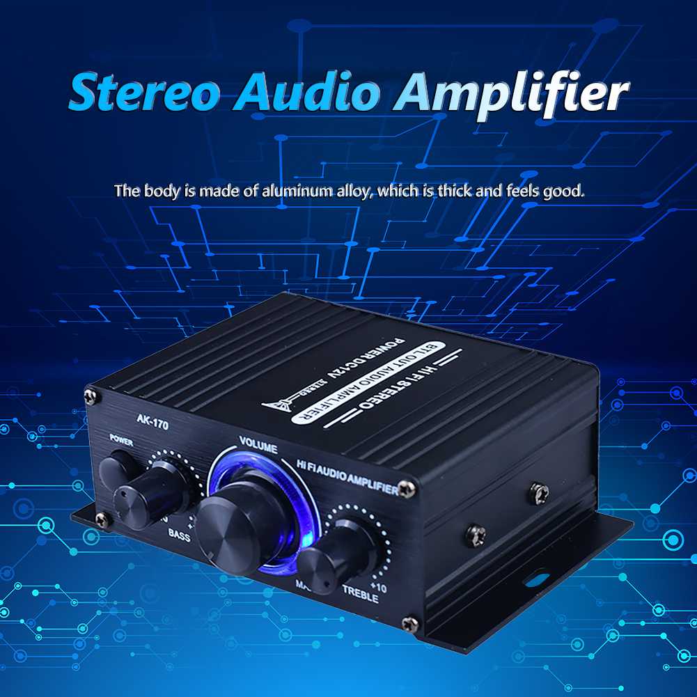 【Hot Sale】 Ak170 400W 12v Mini Amplifier Karaoke Hifi Digital Bluetooth Stereo Audio Amplifier