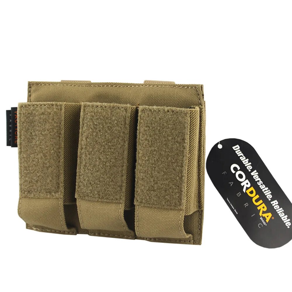 Tactical Triple Pistol Magazine Pouch Military Molle Mag Pouch For