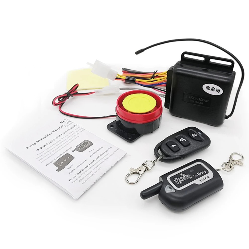 유12V Motorcycle Anti Theft Kit 2 Way Motorbike Unlock Device Automatic