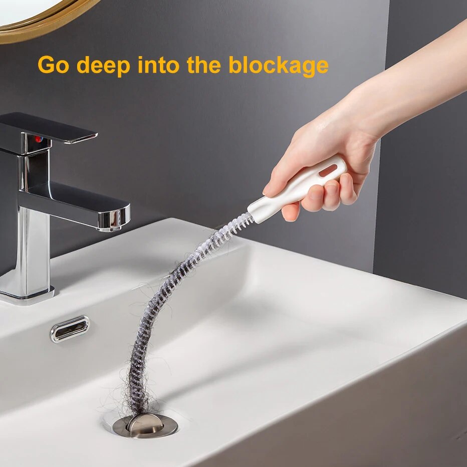 160Cm Pipe Dredging Brush Bathroom Hair Sewer Sink Cleaning Brush Drain ...