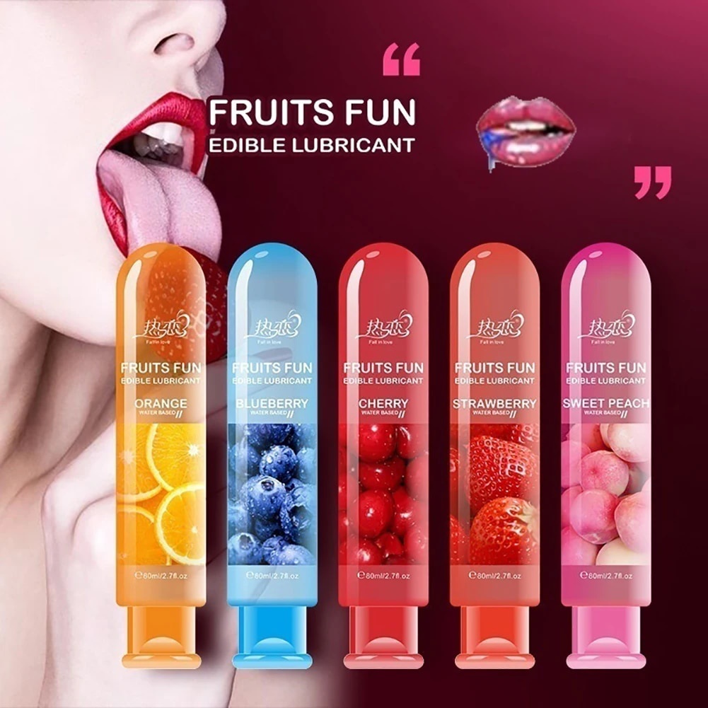 Adult Sexual Body Smooth Fruity Lubricant Gel Edible Flavor Sex Health