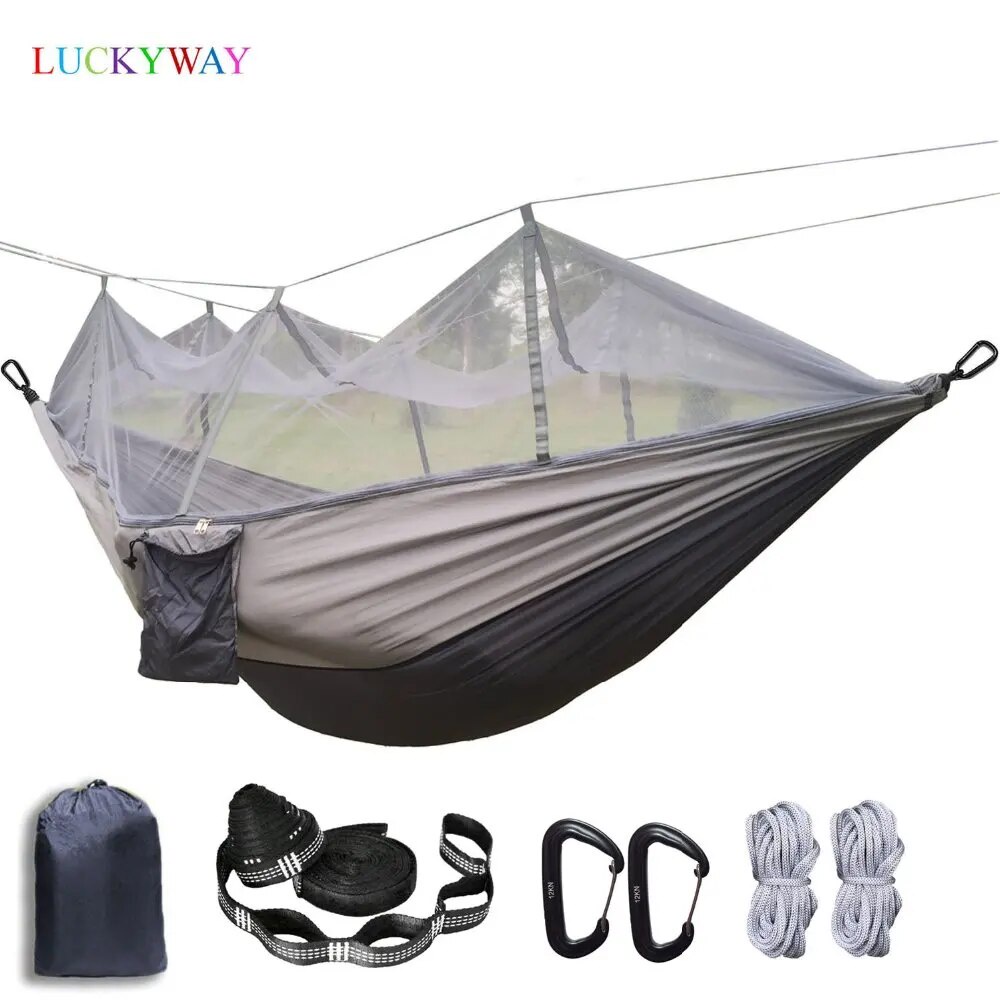 Portable Mosquito Net Hammock Double-person Folded Into The Pou ...