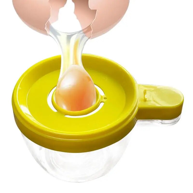 ☭Egg Separator Portable Egg Yolk Separator Reuseable Egg White Divider ...