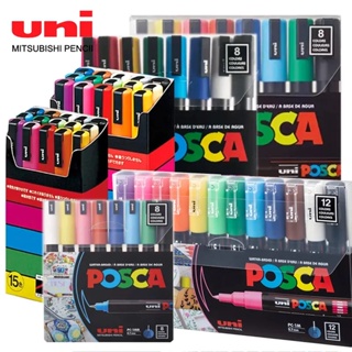 Uni Posca Paint Marker Pen PC-5M 7/8/15/16 Colors Set Poster