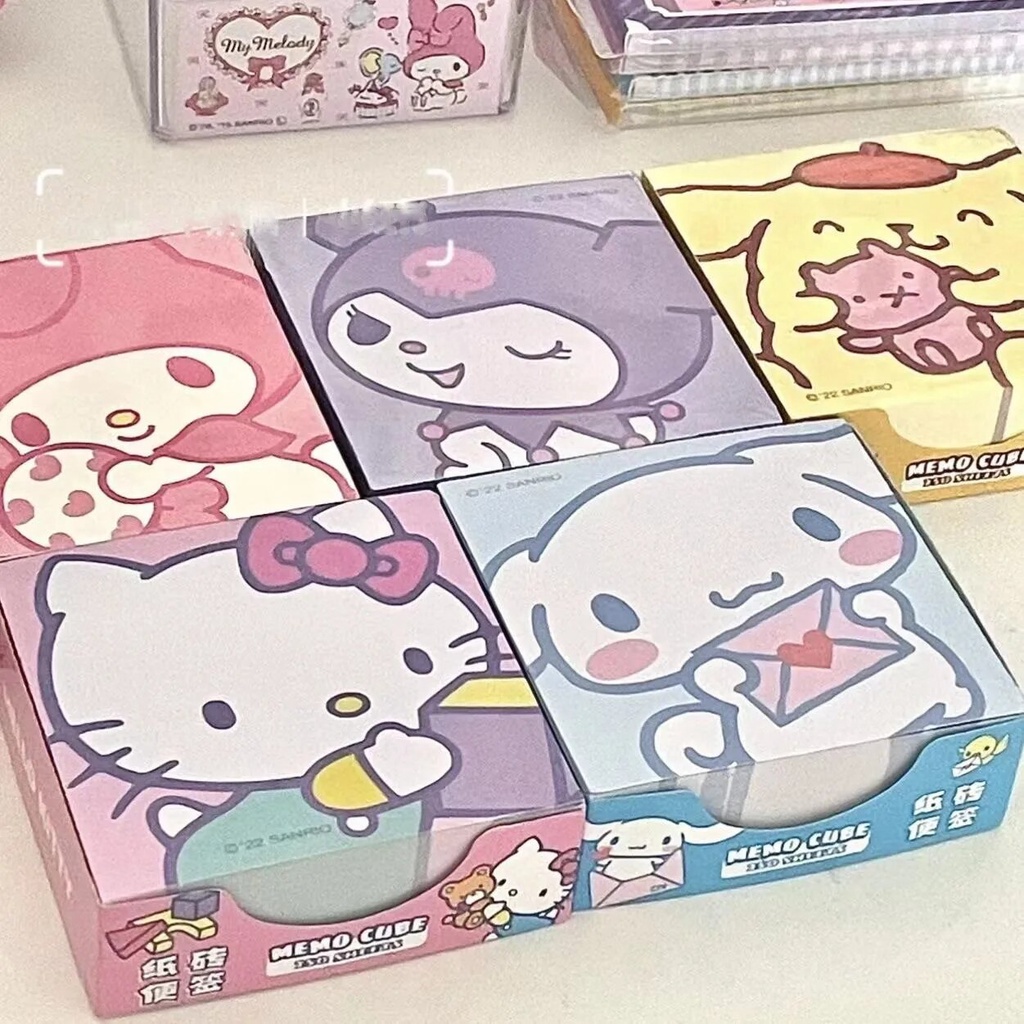 Cartoon Ins Anime Sanrio Sticky Note Kuromi Stickers Cute Hello Kitty ...