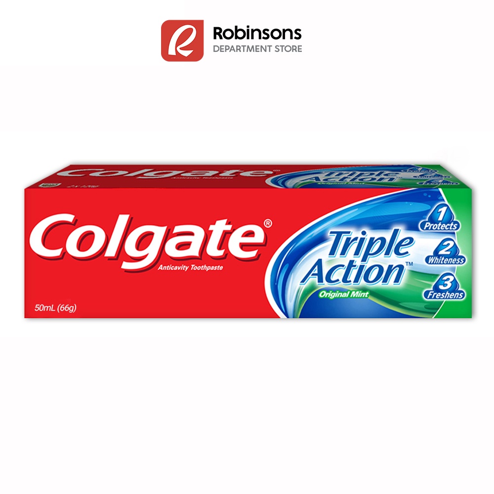 Colgate Triple Action AntiCavity Family Toothpaste 50mL Shopee