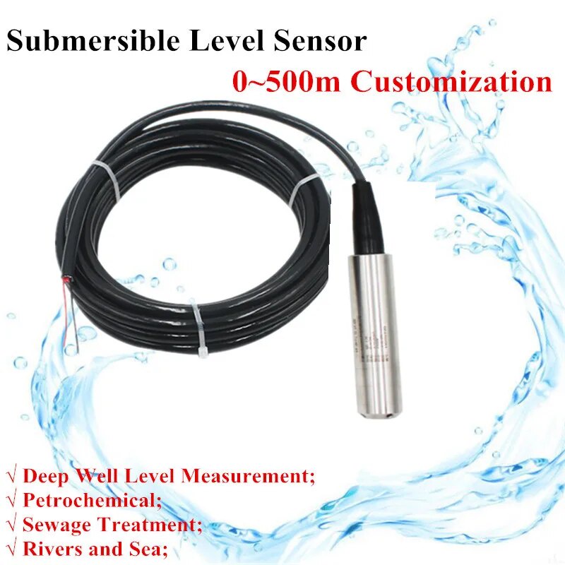 웃0-10V Output Hydrostatic Pressure Level Sensor DC24V Water Tank ...