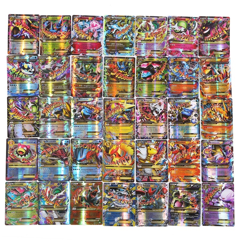 60/100Pcs English Pokemon Cards GX Tag Team Vmax EX Mega Shining Game