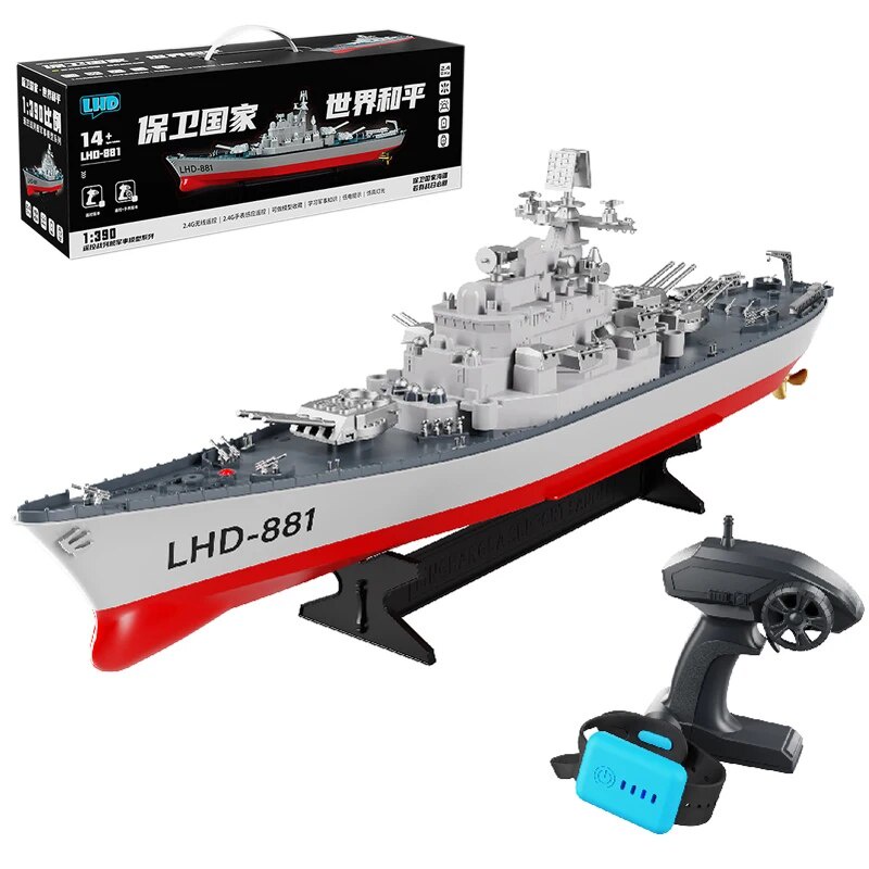 ☯Upgrade Version Large Remote Control Battleship 2.4G Military RC