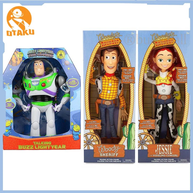 ۞Disney Toy Story Figure Woody Buzz Lightyear Slinky Dog Figure Talking ...