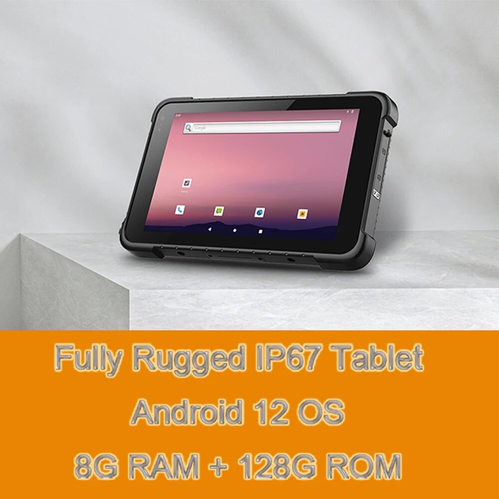~Rugged Android Tablet PC 8GB RAM 128GB ROM IP67 Waterproof 2D Barcode ...