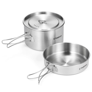 Naturehike New Stainless Steel Cookware Set 3-in-1 Camping Nesting