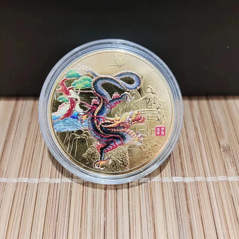 Dragon Year 2024 Collectible Coin Colorful Plated Gold Coin New Year   Ph 11134201 7r990 Lov9o8kr57in4d