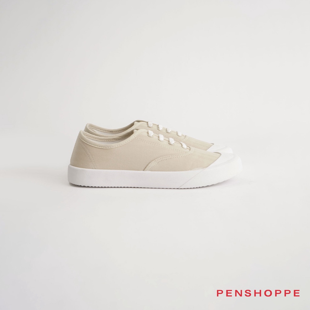 Penshoppe Basic Sneakers Korean Rubber Shoes For Women (Beige/Blush ...