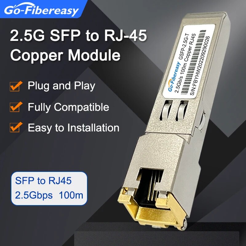 2.5Gb SFP to RJ45 Module 2.5Gbase 100m SFP Optical Transceiver RJ45 ...