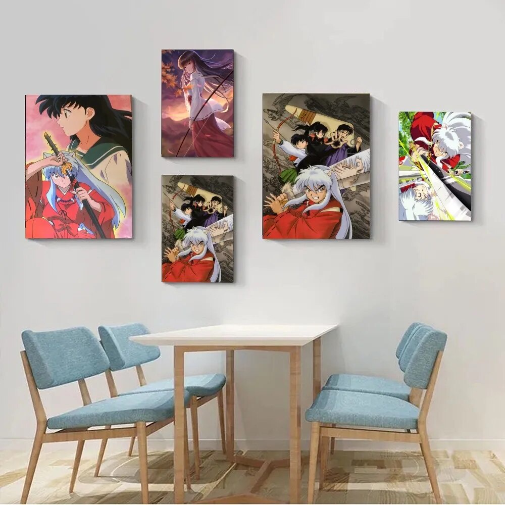 ️anime Inuyasha Poster Posters Kraft Paper Vintage Poster Wall Art