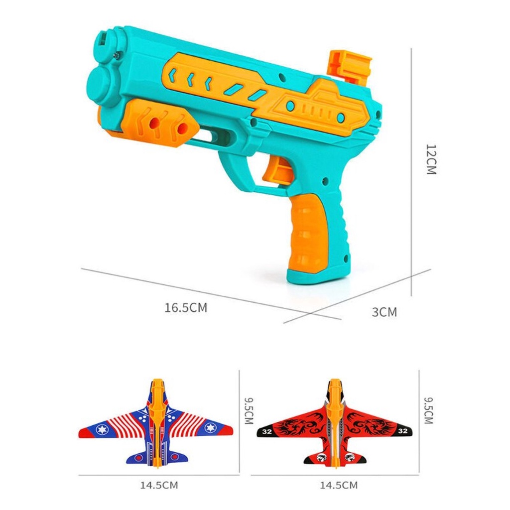 Airplane Flying Glider Air Battle Foam Launcher Blaster Toy for Kids