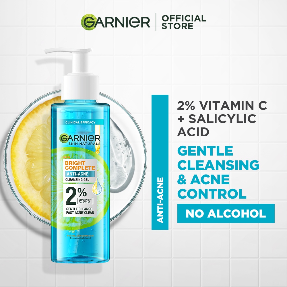 Garnier Bright Brightening Anti Acne Gel Garnier Facial Wash With