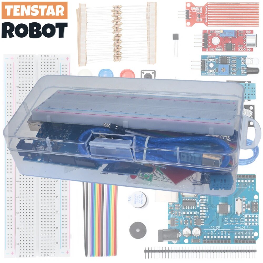 Starter Kit For Arduino Uno R3 Breadboard Basic Simple Learning Kit 