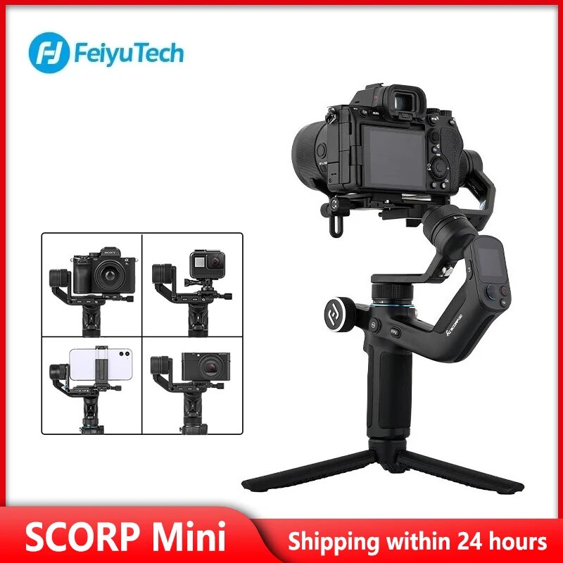 ☭FeiyuTech Feiyu SCORP-Mini 3-Axis Handheld Gimbal Stabilizer All-in ...