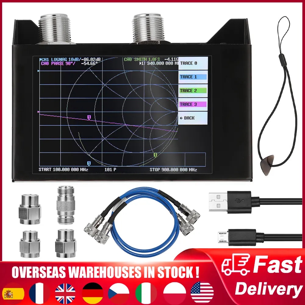 SAA-2N 3G Vector Network Analyzer 4 Inch Touching Screen Antenna ...
