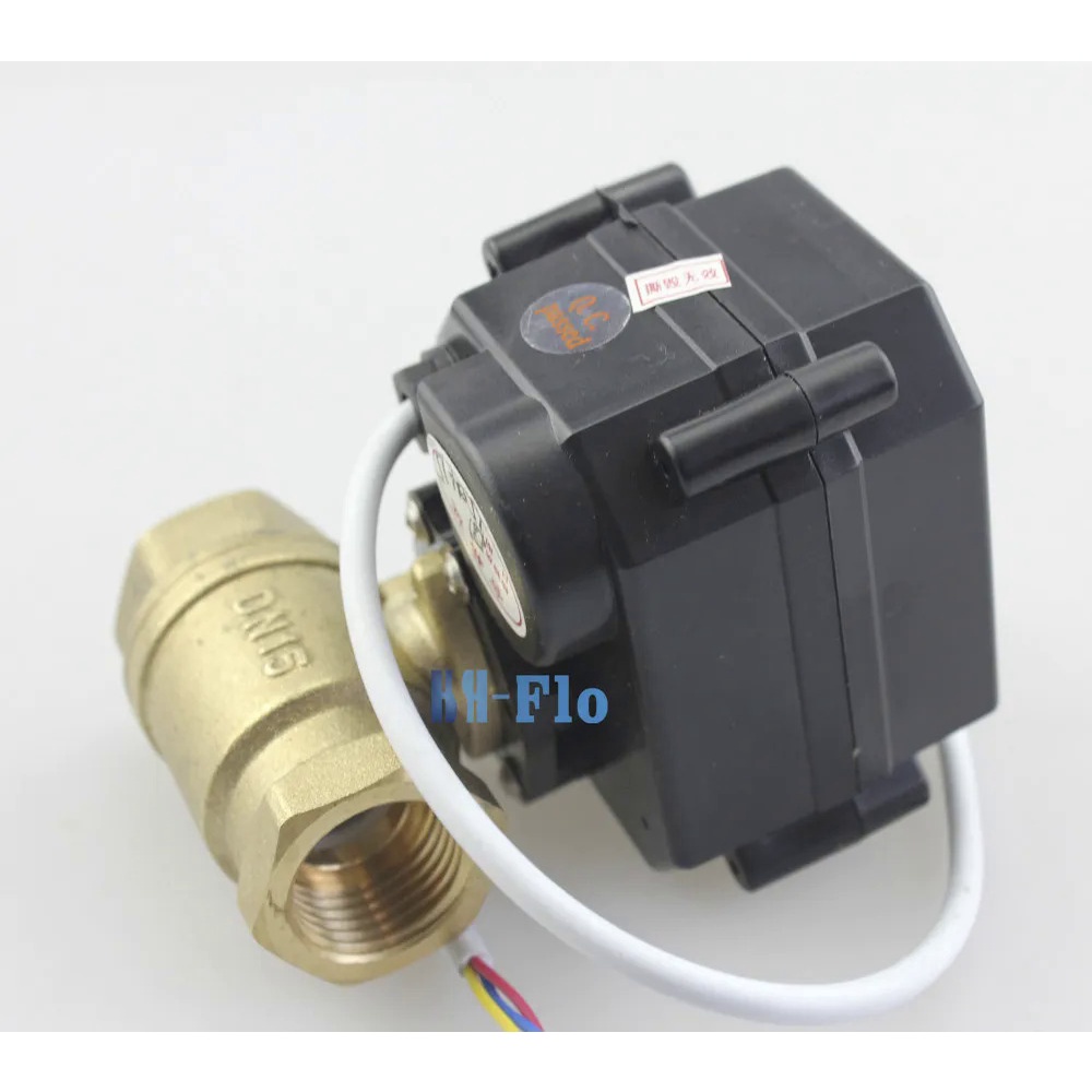 Hsh Flo Dn Dc V Brass Two Way Motorized Ball Valve Cr Wires Electrical Ball