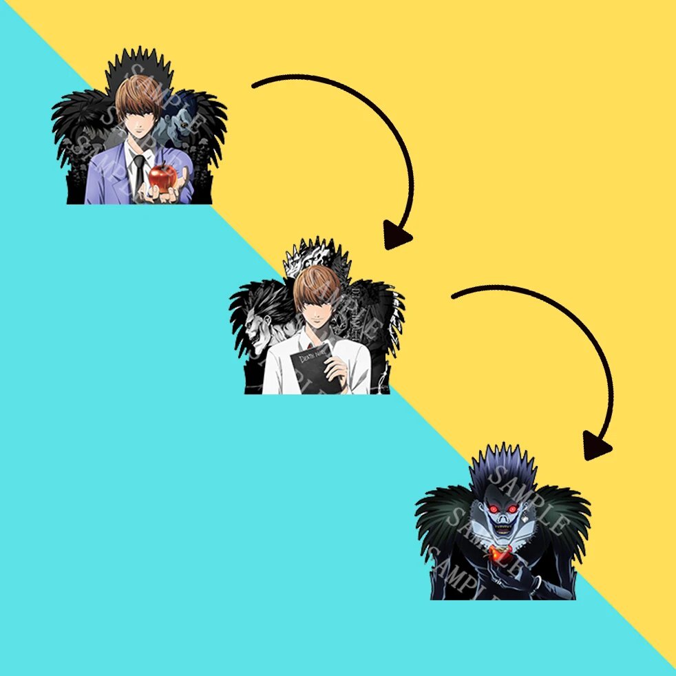 Death Note Anime Yagami Light 3D Motion Car Stickers Waterproof Home ...