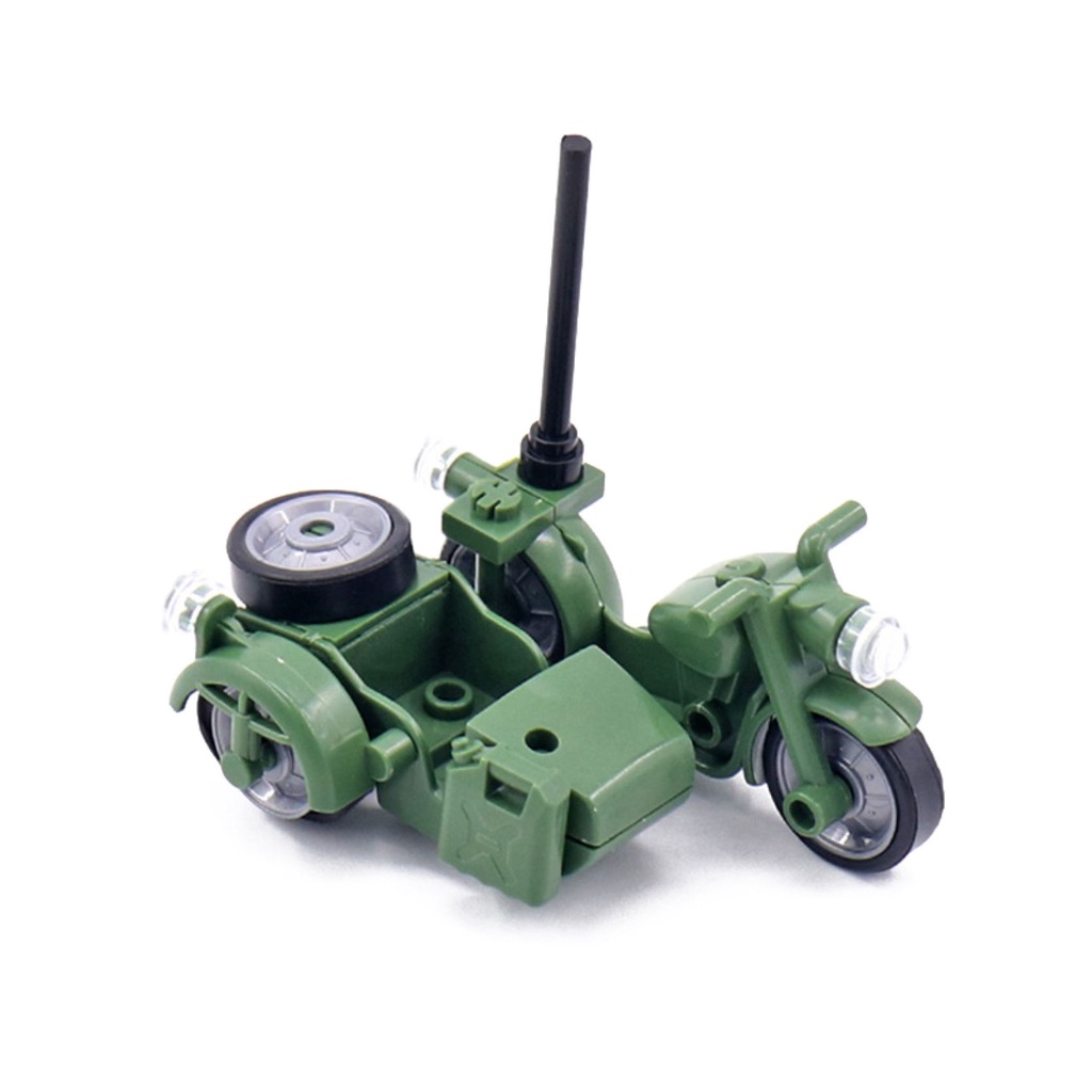 MOC Military WW2 SWAT Tricycle Weapon Set Model Toys For Children