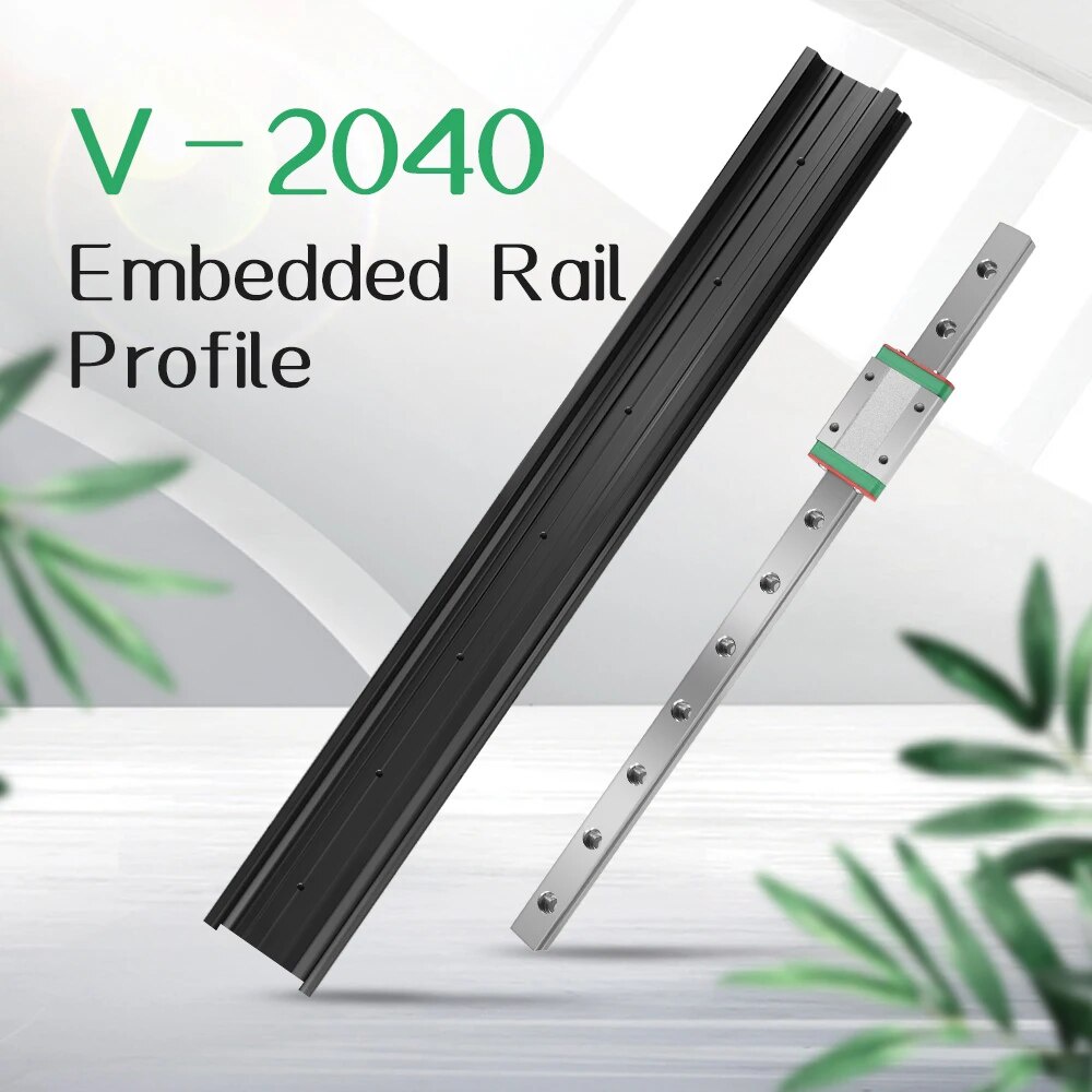 3D Printer Parts 2040 Linear Guide Embedded Aluminum Profile Slide Rail ...
