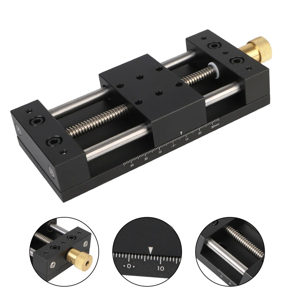 X-Axis Platform Sliding Table 40x70mm Fine‑Tuning Linear Stage ...