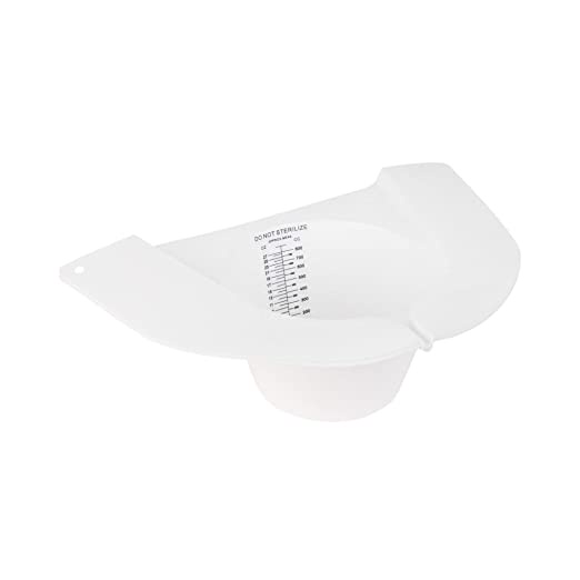 White Graduated 800CC Toilet Urine Collector Top Hat Specimen Pan