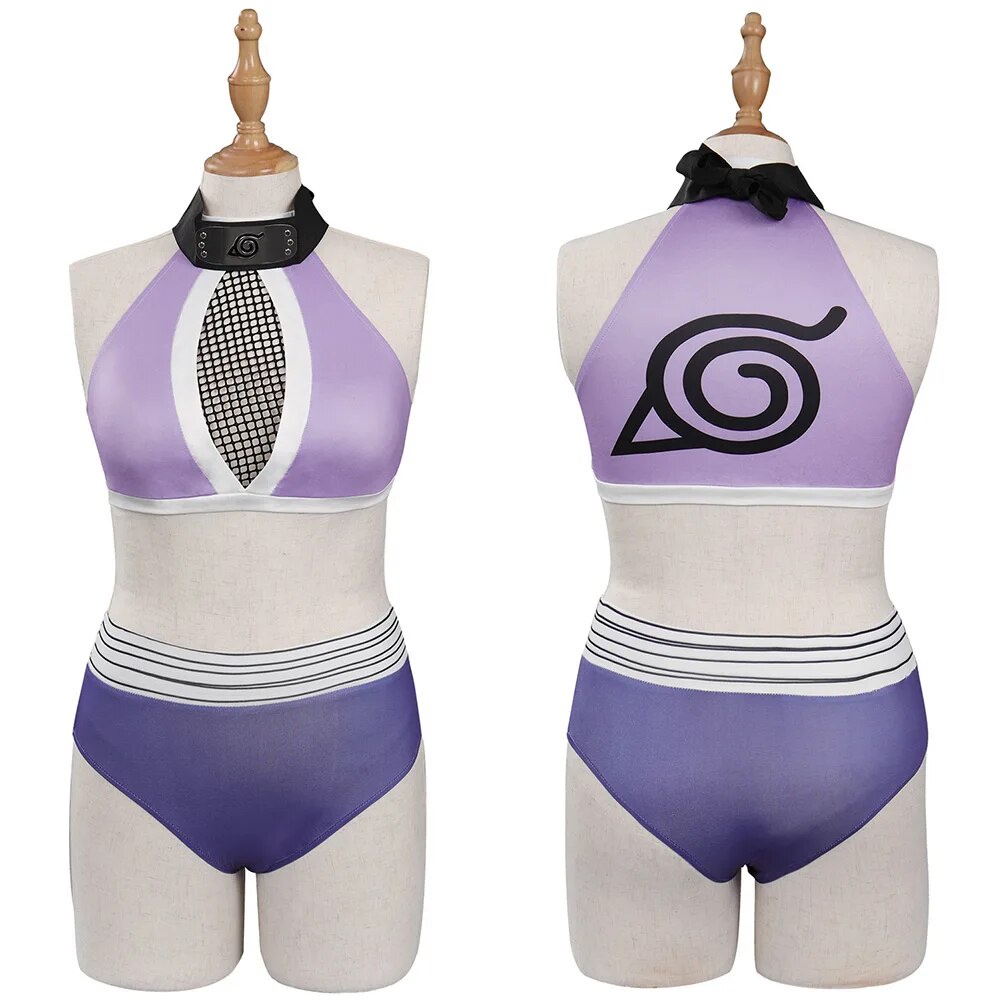 118 Plus Size Hinata Hyuga Swimsuit Cosplay Costume Women Bikini