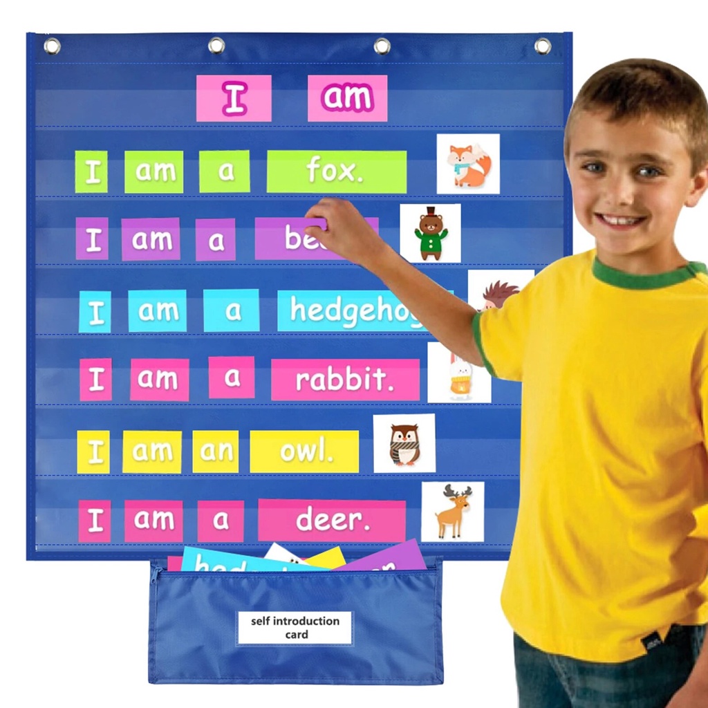 78f Daily Schedule Pocket Chart 7 Pocket Standard Pocket Chart For ...