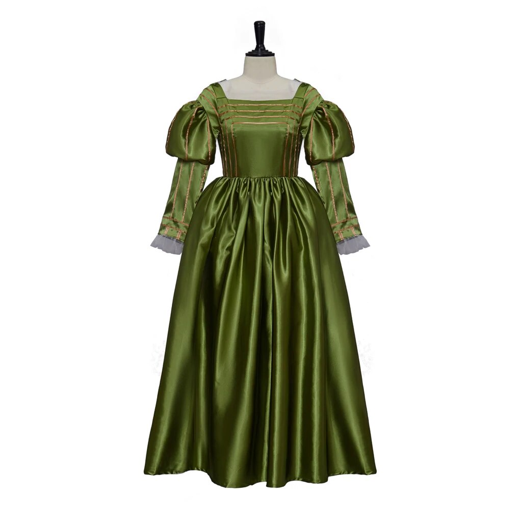 23s Cosplaydiy Elizabeth Tudor Queen Green Renaissance Dress Period ...