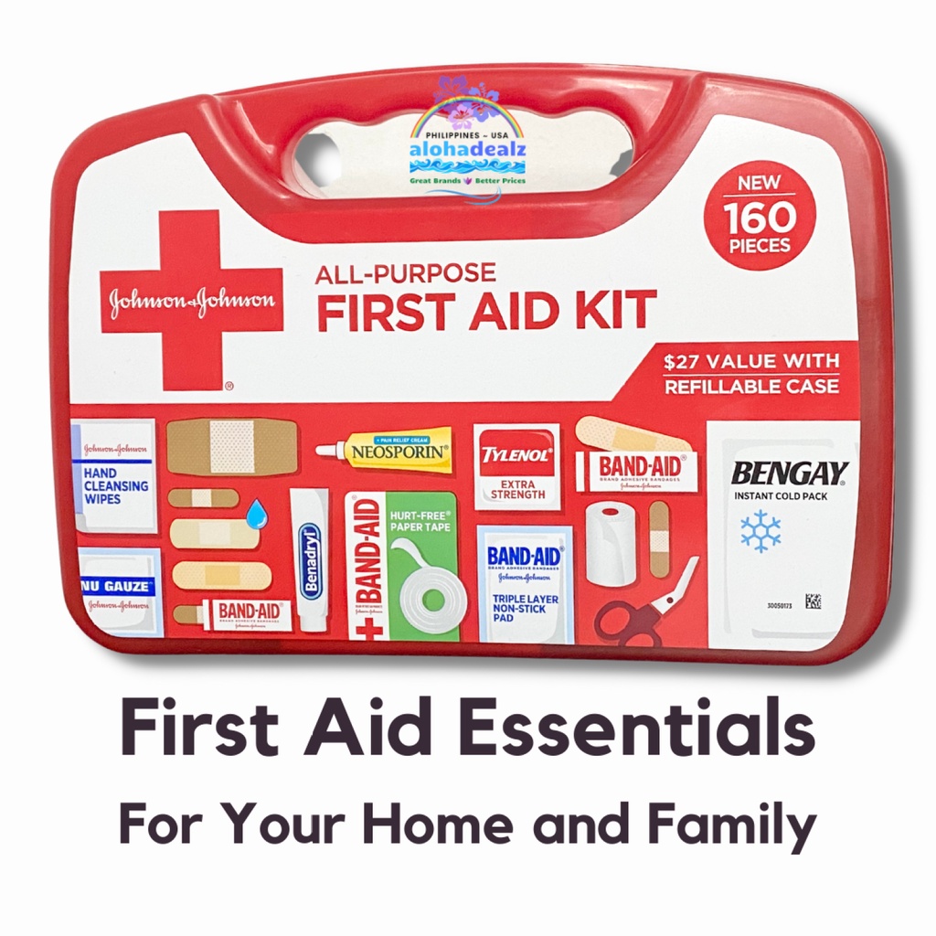 Johnson & Johnson AllPurpose Portable Compact Emergency First Aid Kit