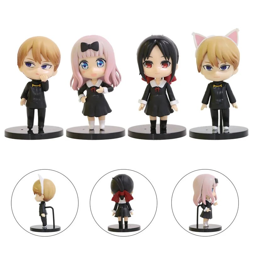 40E 4pcs/set Kawaii Shinomiya Kaguya Fujiwara Chika Action Figure PVC ...