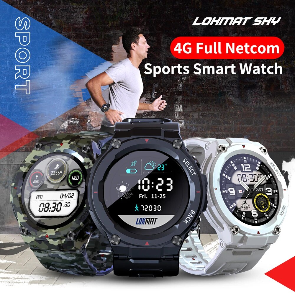 45Z LOKMAT SKY Smart Watch phone Fitness 4G Smartwatch Men Camera