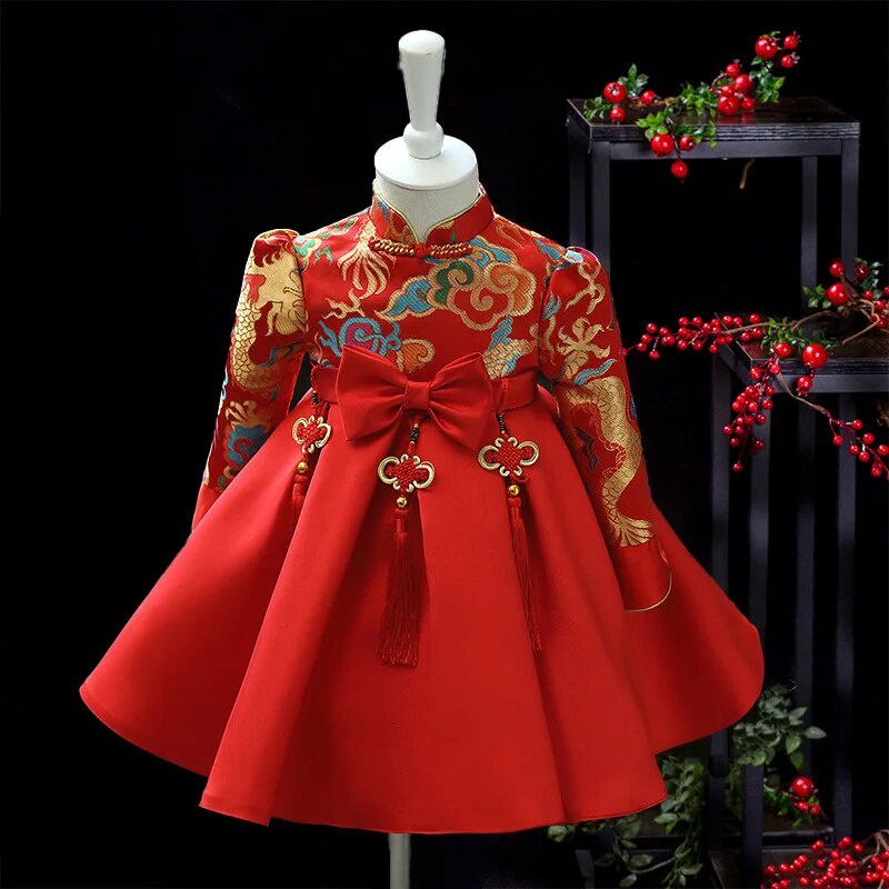 935 Darling grab Zhou dress girl one year old Princess Dress Winter