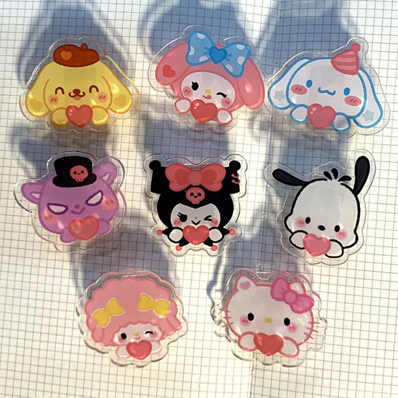 70Y Cartoon Sanrio Cinnamoroll Kuromi Kt Paperclip Student Kawaii ...