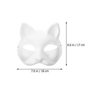 웃6 Pcs Halloween Makeup Blank Mask Lovers DIY Full Masks Paper Halloween  Cosplay Therian Mask Ad q☊