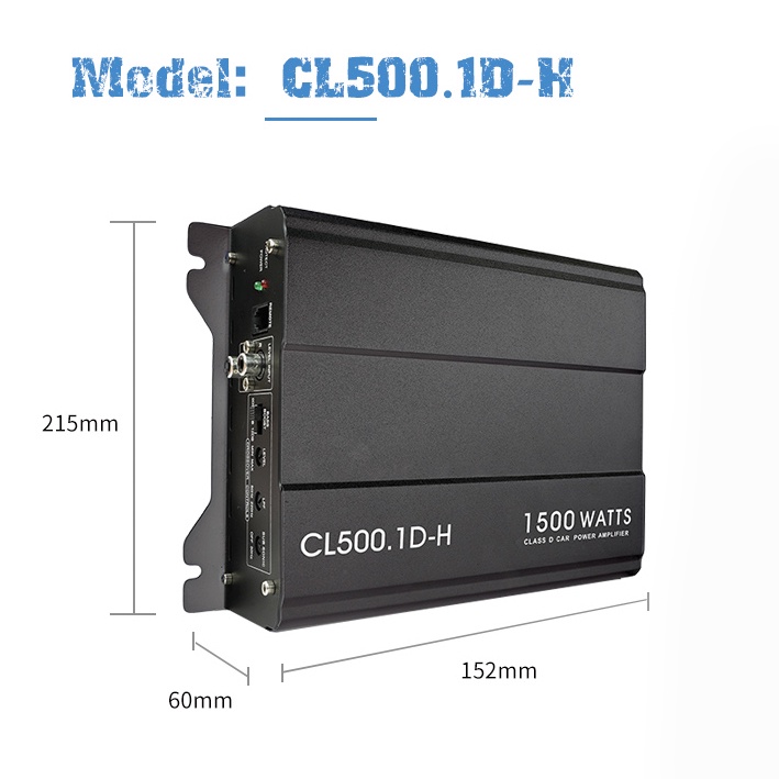 Suoer CL500.1DH monoblock channel car amplifier 1 channel 1500 watts