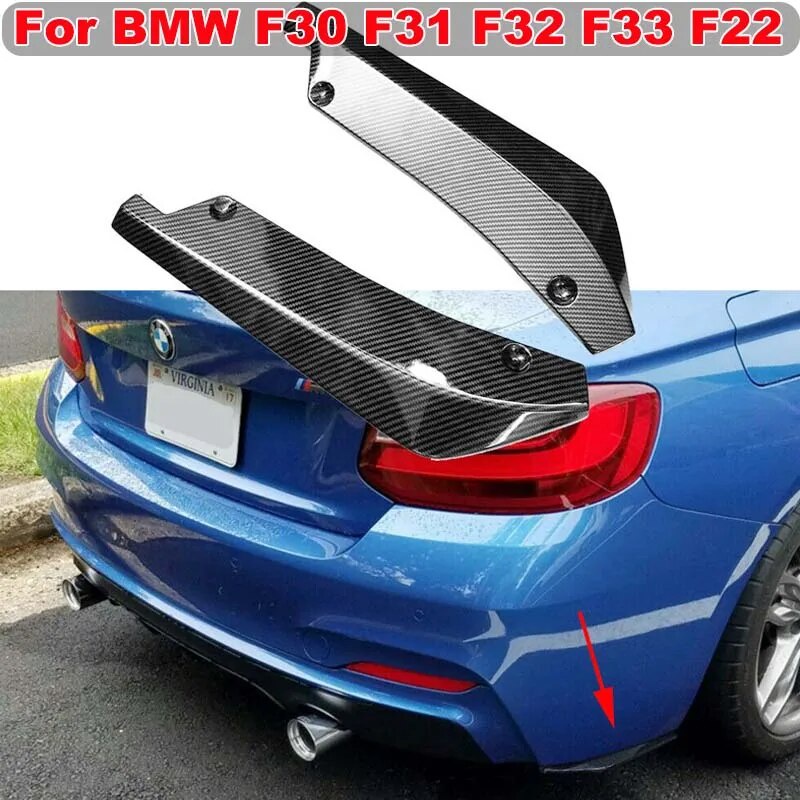 40cm Universal For Bmw F30 F31 F32 F33 F22 Rear Bumper Splitter Side